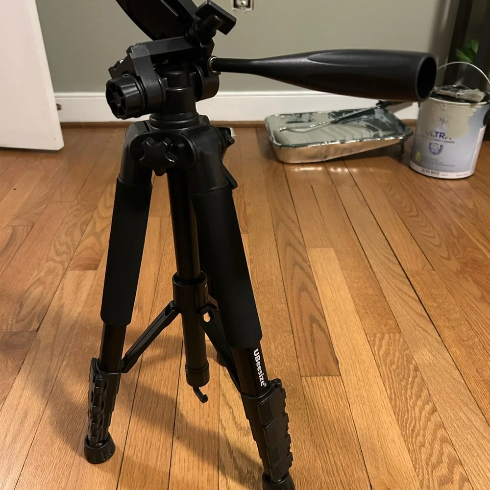 Camera Tripod with Phone Mount - Black
